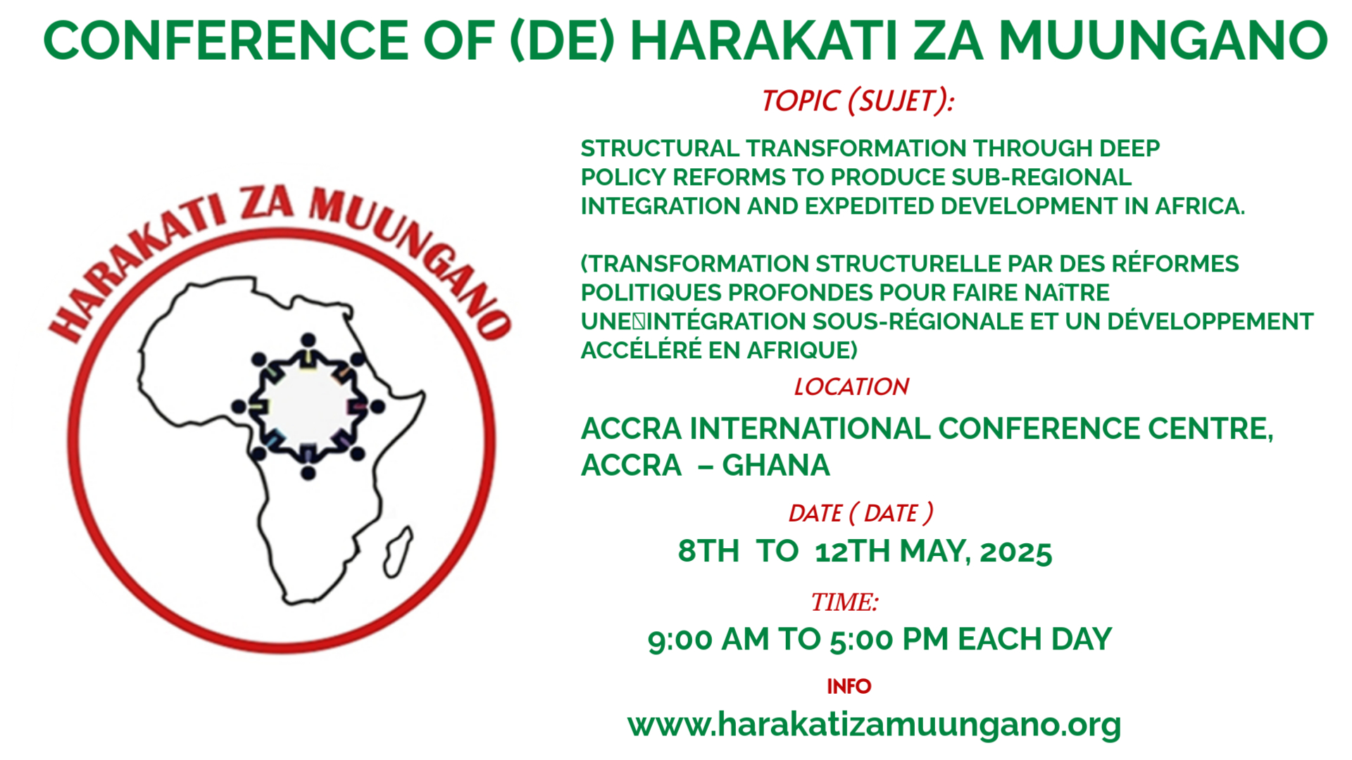 Conference of (de) Harakati Za Muungano